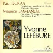 Variations, Interlude Et Finale / Preluide Elegiaque / Sonatines IV, III & VI