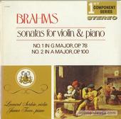 Sonatas For Violin & Piano / No. 1 In G Major, OP 78 & No. 2 In A Major, Op.100